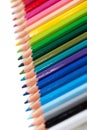 Color pencils in a row