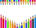 Color pencils set vector