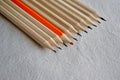 Color Pencils, Stand Out of The Crowd Concept Royalty Free Stock Photo