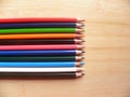 Color pencils on table Royalty Free Stock Photo