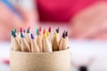 Color pencils tips Royalty Free Stock Photo