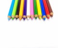 Color pencils of various kinds of colors. Royalty Free Stock Photo