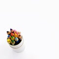 Color pencils of various kinds of colors. Royalty Free Stock Photo