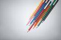 Color pencils on vignette background Royalty Free Stock Photo