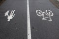 Asphalt bicycle path