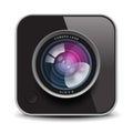 Color photo camera icon, Eps10 image Royalty Free Stock Photo