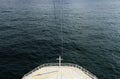 A color photo of the front of a cruise ship during a voyage. Royalty Free Stock Photo