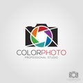 Color Photo - Photography Camera Logo Royalty Free Stock Photo