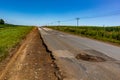 Potholes an African Road Hazard