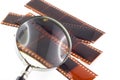 Color photographic film and magnifying glass
