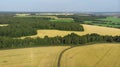 Color photography of fields and meadows from the top view Royalty Free Stock Photo