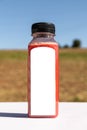 Natural colorful fresh juice bottle Royalty Free Stock Photo