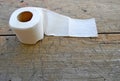 Photography of a roll of toilet paper