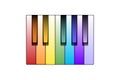 Color Piano Keys Royalty Free Stock Photo