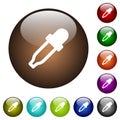 Color picker color glass buttons Royalty Free Stock Photo