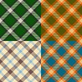 Color plaid patterns set Royalty Free Stock Photo