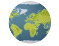 Color planet with continents icon