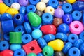 Color plastic beads