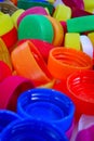 Color plastic caps background Royalty Free Stock Photo