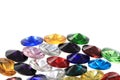 color plastic diamonds isolated