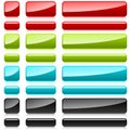 Color plastic rectangular buttons