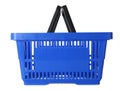 Color plastic shopping basket on white Royalty Free Stock Photo