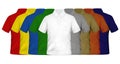 Color Polo Shirts Royalty Free Stock Photo