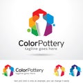 Color Pottery Logo Template Design Vector