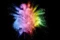 Color powder explosion Royalty Free Stock Photo