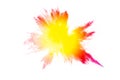 Color powder explosion.Colorful dust splashing Royalty Free Stock Photo