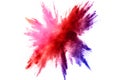 Color powder explosion.Colorful dust splashing Royalty Free Stock Photo