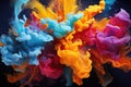 color powder explosion colorful splash AI generated Royalty Free Stock Photo
