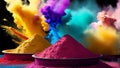 Color powder explosion holi festival colors Royalty Free Stock Photo