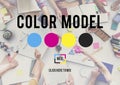 Color Printing Ink Color Model CMYK Concept