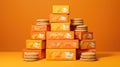 color product orange background