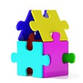 Color Puzzle Home Royalty Free Stock Photo