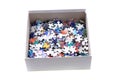 color puzzle in the paper box Royalty Free Stock Photo