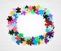 Color puzzle pieces Royalty Free Stock Photo