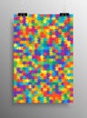 Color Puzzle Pieces - JigSaw - Vector Illustration Royalty Free Stock Photo