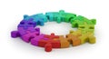 Color puzzle ring Royalty Free Stock Photo