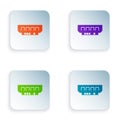 Color RAM, random access memory icon isolated on white background. Set colorful icons in square buttons. Vector Royalty Free Stock Photo
