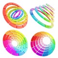 Color range spectrum circle round palette Royalty Free Stock Photo