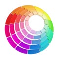 Color range spectrum circle round palette composition Royalty Free Stock Photo