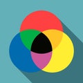 Color range spectrum circle round palette icon Royalty Free Stock Photo