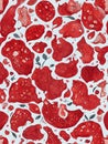 color red Rafflesia Seamless patterns vector repeating patterns design white background
