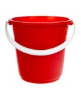 Red bucket isolated on white background Royalty Free Stock Photo