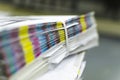 Color reference bars of printing paper Royalty Free Stock Photo