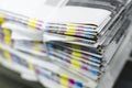 Color reference bars of printing paper Royalty Free Stock Photo