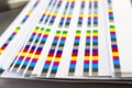 Color reference bars of printing process Royalty Free Stock Photo