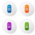 Color Remote control icon isolated on white background. Set icons in circle buttons. Vector Royalty Free Stock Photo